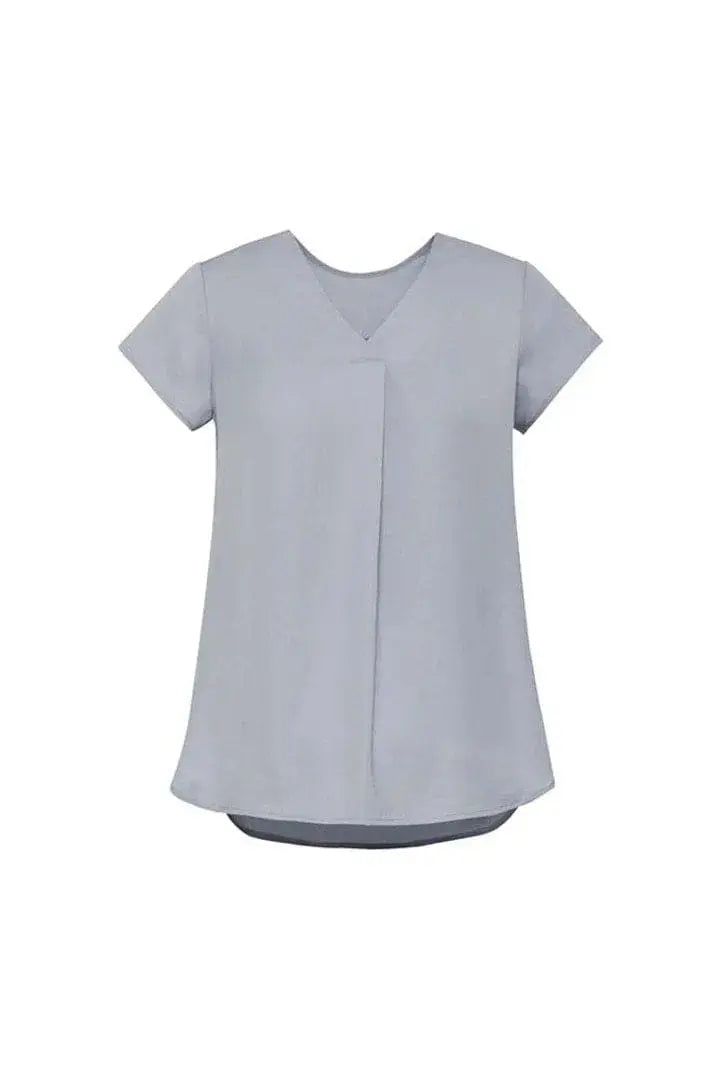 Biz Corporates Kayla V-Neck Pleat Blouse RB967LS - Flash Uniforms